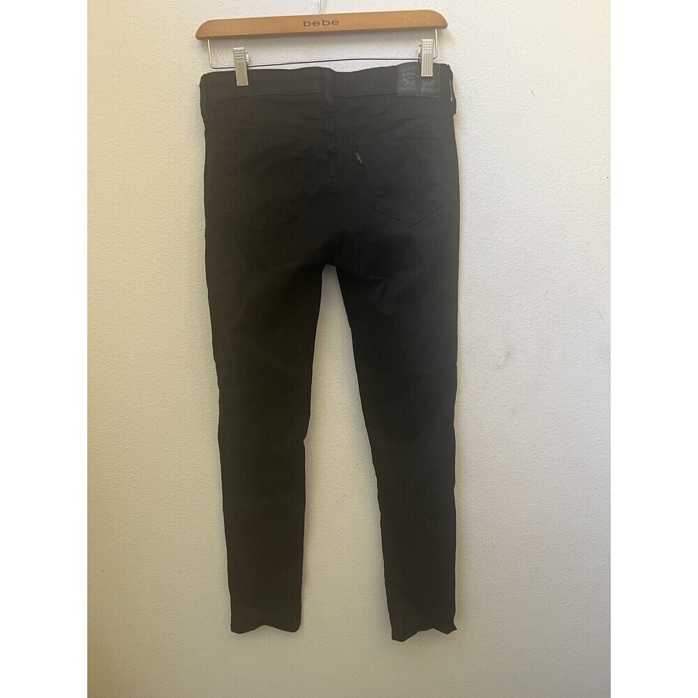LEVIS 711 SOLID BLACK SKINNY PANTS SIZE 28 (S2) - Picture 2 of 6